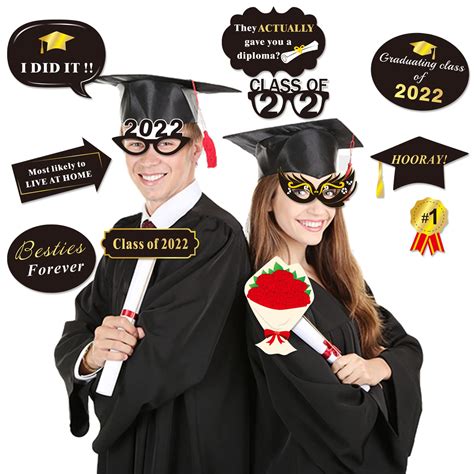 Buy Graduation Photo Booth Props 50count Konsait Large Graduation