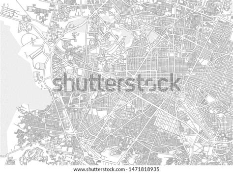 León Guanajuato Mexico Bright Outlined Vector Map With Bigger And