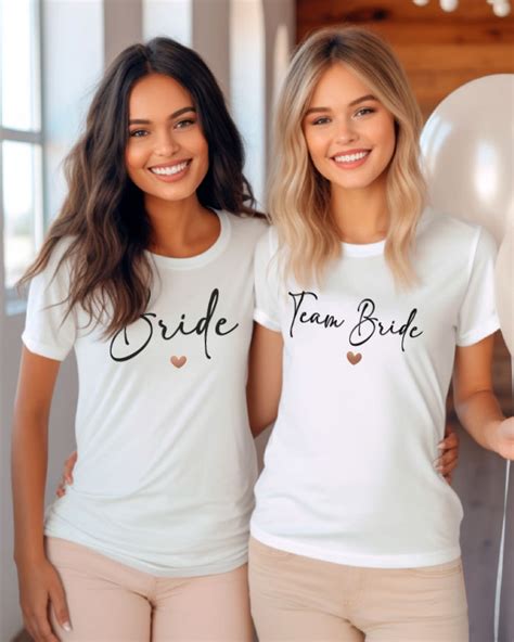 Set Di Magliette T Shirt Coordinate Bride E Team Bride Con