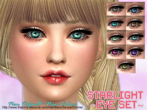 Senpaisimmers Starlight Eye Set Sims 4 Cc Eyes Sims Sims 4