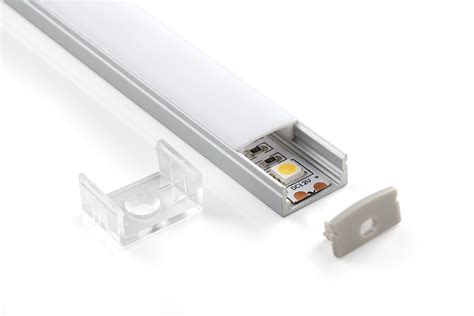 Aluminium Profile Extrusion Shallow 8mm For Led Strip With