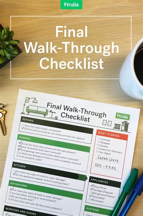 Printable Final Walk Through Checklist Free Printable Templates