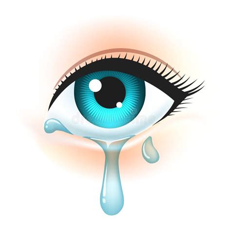 Eye With Tears Stock Vector Illustration Of Pain Concept 176287017