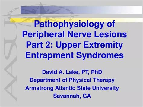 Ppt Pathophysiology Of Peripheral Nerve Lesions Part 2 Upper
