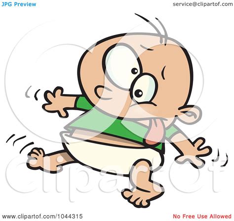 Royalty Free Rf Clip Art Illustration Of A Cartoon Baby Boy Taking