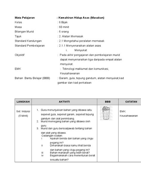 Modul Asas Masakan Pendidikan Khas