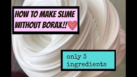 How To Make Slime Without Borax Only Three Ingredients Youtube