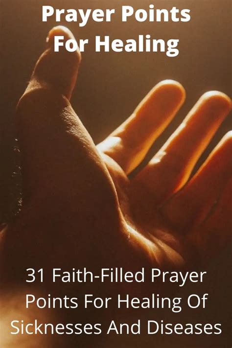 31 Prayer Points For Healing With Bible Verses Faith Victorious