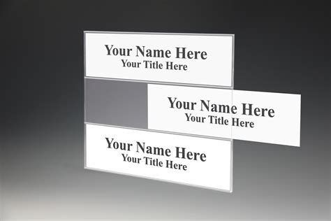 Usa made to ship fast! Acrylic Multi-Tier Name Plate Holders for Cubicles, Walls, and Desks, a New Release by Plastic ...