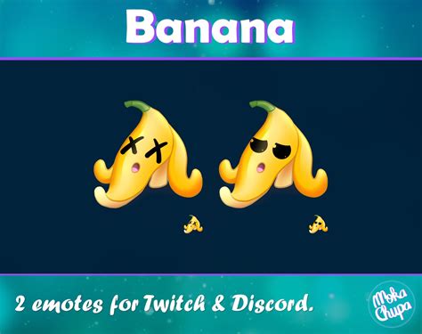 Banana Twitch Emotes Discord Emotes Streamer Emotes Etsy