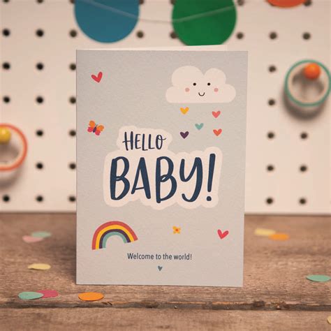 Hello Baby Boy Card By Aliroo
