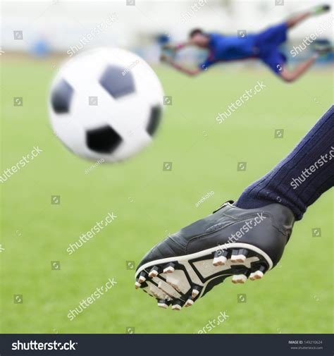 Kick Soccer Ball Goal Loss Goalman Stockfoto Nu Bewerken 149210624