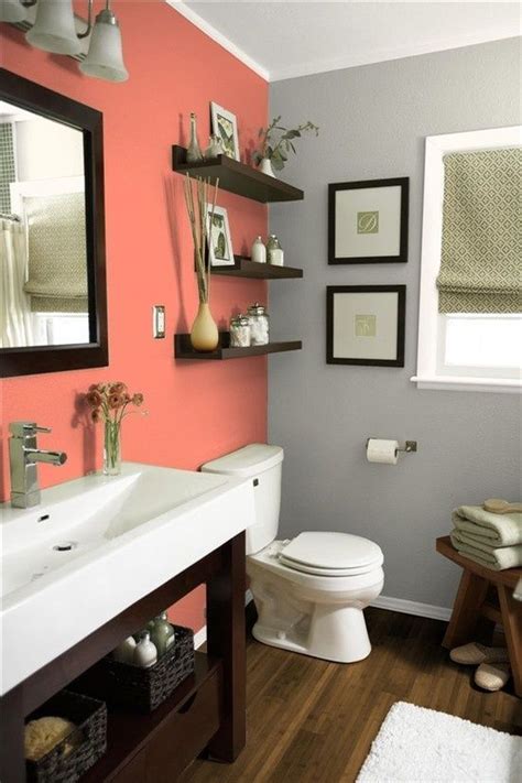Coral and coral blue color for painting a room to give a calm feeling of warmth. 30+ Cozy Coral Color Ideas For Bathroom | Bathroom color ...