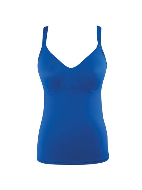 Womens Molded Cup Cami Built In Bra Stretch Camisole