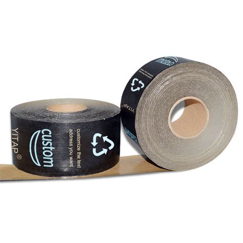 Water Activated Gummed Adhesive Custom Packaging Tape Brown Kraft Paper
