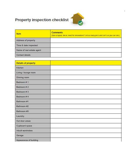 Printable Home Inspection Checklist Business Mentor