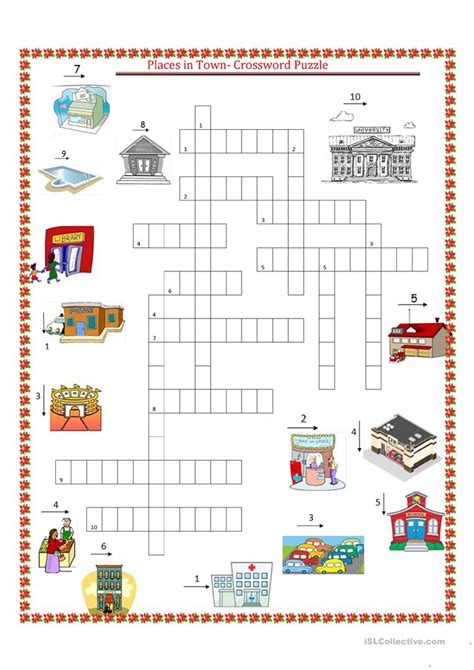 Places In A Town Multiple Worksheet Free Esl Printable Places In