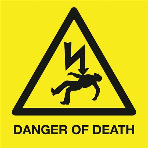 P1 Danger Of Death Sign Stocksigns