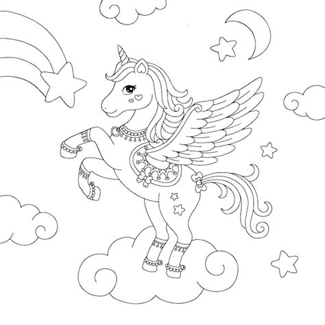 Pegasus Einhorn Ausmalbilder Star Coloring Pages Unicorn Coloring My Xxx Hot Girl