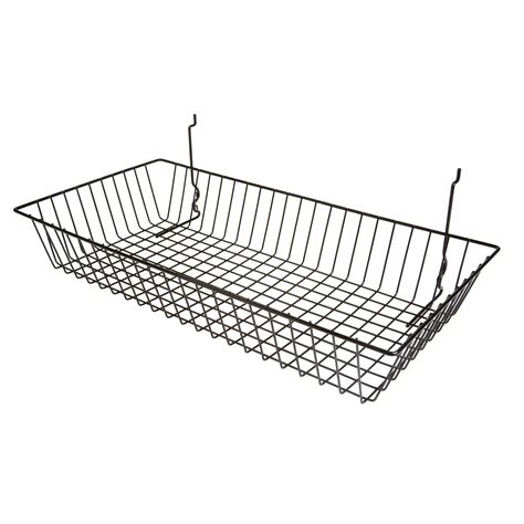 Black Wire Basket For Pegboard Slatwall Or Gridwall Set Of 6