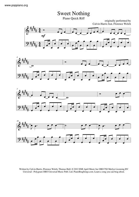 Calvin Harris Sweet Nothing Lyrics