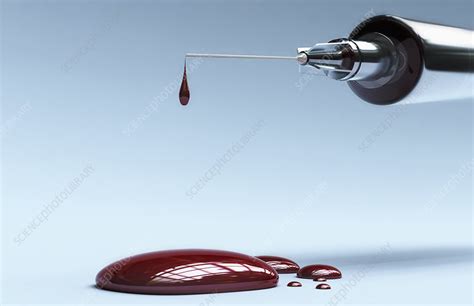 A Syringe Filled With Blood Stock Image F0023988 Science Photo