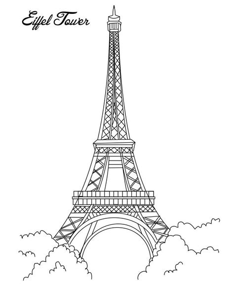 Torre Eiffel Dibujo Para Colorear Torre Eiffel Para Colorear Images