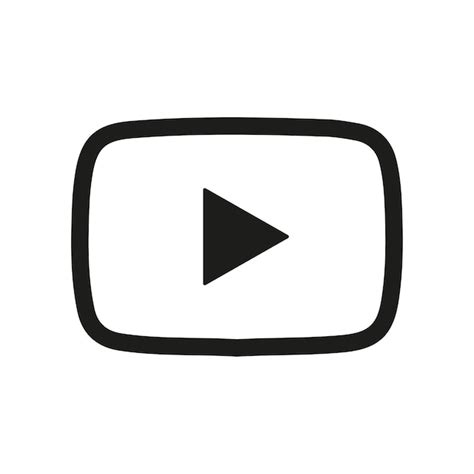 Premium Vector Youtube Logo Icon Black Outline Youtube Logo