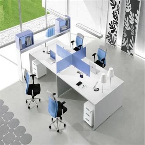 Wooden White Office Workstation Spotlight Interiors Id 17511081288