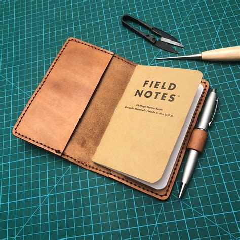 Field Notes Style Memo Journal Cover With Optional Pockets And Pen Loop