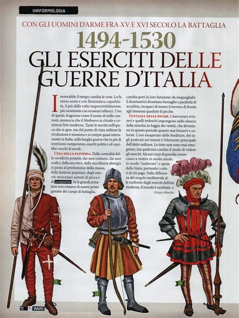 Uniforms Of Italian Wars 1494 1559 Esercito Illustrazioni Storiche