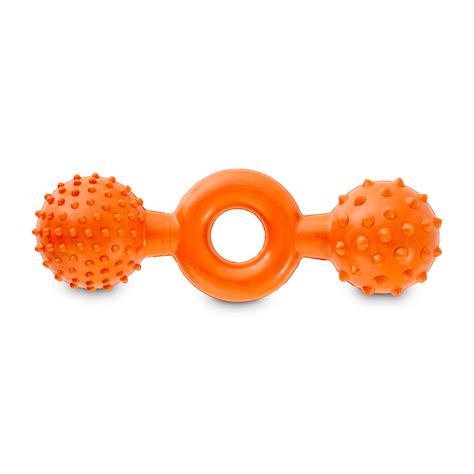 Leaps And Bounds Chomp And Chew Rubber Dumbbell Dog Toy In Assorted