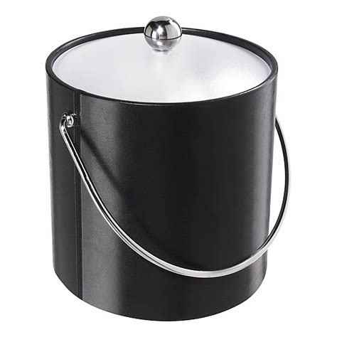 Oggi Black and White Vinyl 3 Quart Ice Bucket with Lid | Wine bucket, Steel bucket, Ice bucket