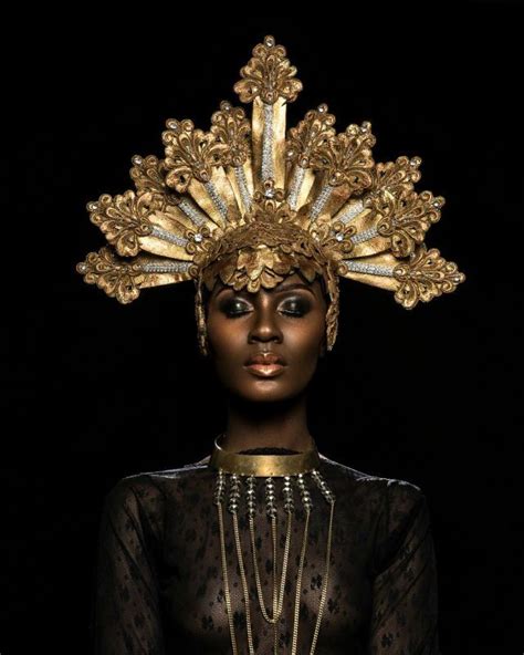 Gold Headdress African Queen Black Fashion Black Girl Magic