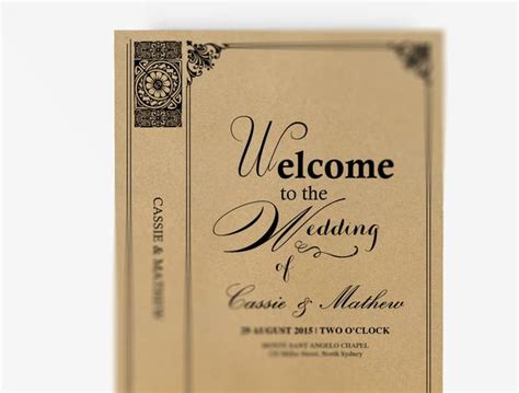 wedding program booklet diy editable ms word template