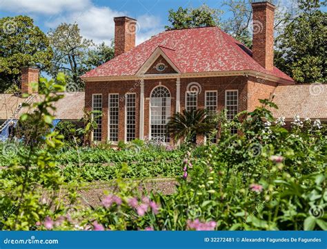 Mount Vernon Greenhouse Washington Stock Image Image Of Brick