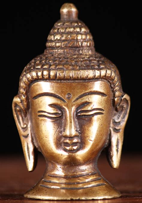 Brass Small Buddha Head Statue Perfect Inexpensive T For Buddhist