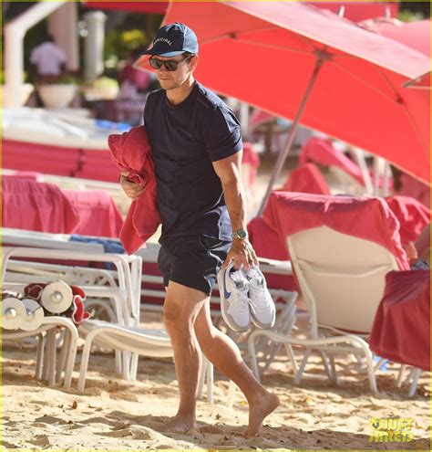 Mark Wahlberg And Wife Rhea Hit The Beach On Vacation In Barbados Photo