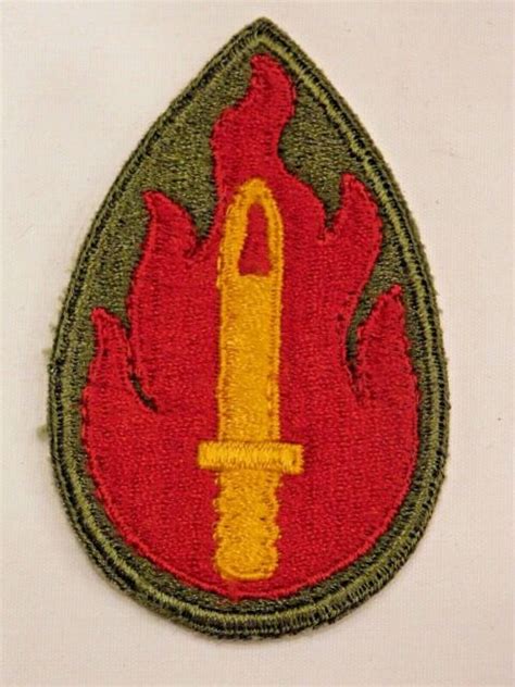 Original Ww2 63rd Infantry Division Patch Complete White Back Us