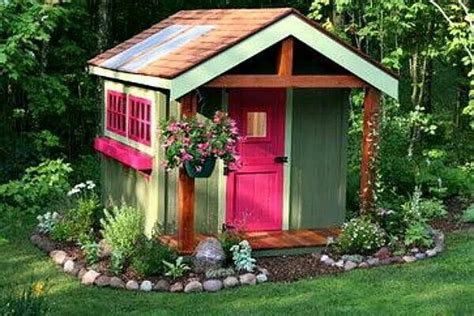 Garden sheds add a whimsical touch to a back yard. Pretty Garden Shed | Treehouses and Cozy Places | Pinterest