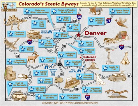 Colorado Scenic Byways Map System Map