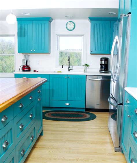 Bold And Blue Cottage Kitchen Eclectic Kitchen Milwaukee By