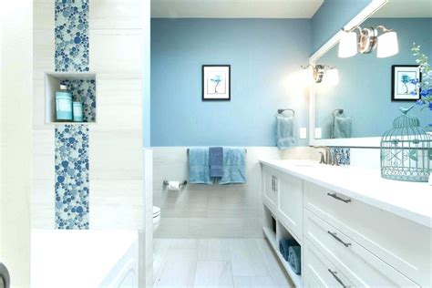 Homemade Wall Art Ideas For A Powder Blue Bathroom