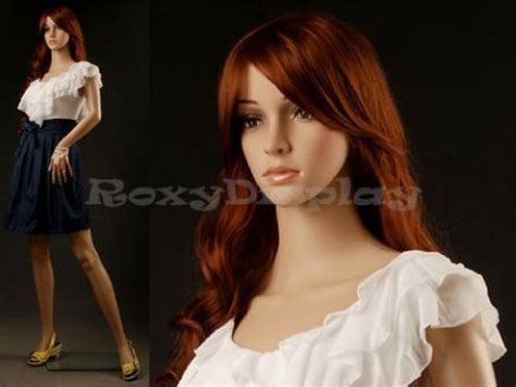 Female Mannequin Plastic Unbreakable Display Head Turns Dress Form G4