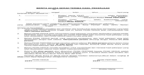Contextual translation of pekerjaan sendiri into english. Berita Acara Serah Terima Pekerjaan In English - Gue Viral