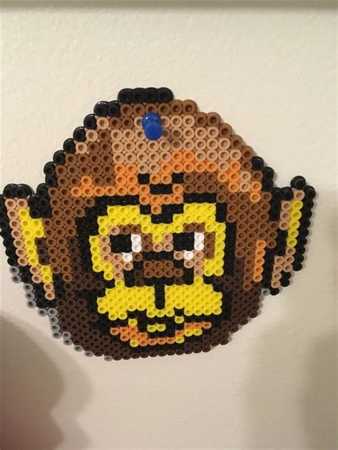 My Sister First Project A Face Of A Monkey Crafts Perler Beads