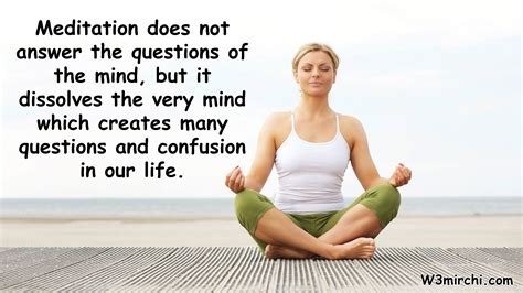 meditation does not answer the questions ध्यान कोट्स