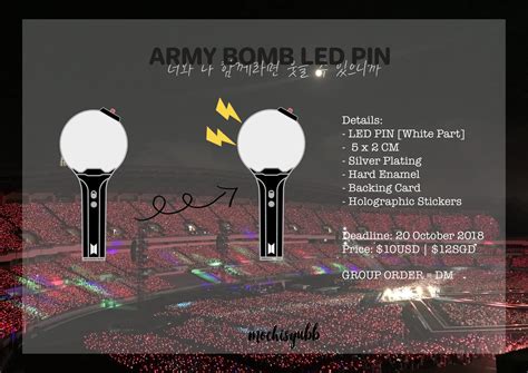 Cal Is Seeing Bts On Twitter Army Bomb Led Pin 아미밤 Led 뱃지 💣💡 Its