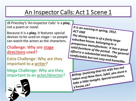 An Inspector Calls Act 1 Teaching Resources