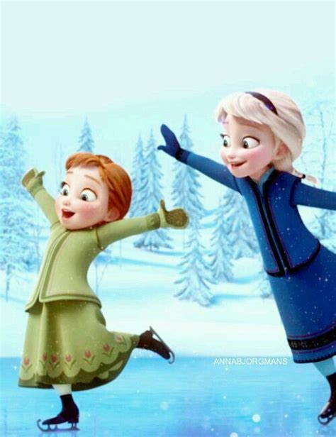 Anna Y Elsa De Pequeñas Disney Pixar Frozen Disney Movie Disney Films